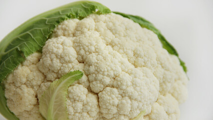 cauliflower on a white background close-up