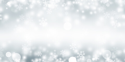 white snow blur abstract background. Bokeh Christmas blurred beautiful shiny Christmas lights