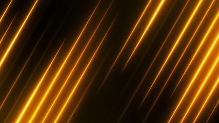 Award background. Bright golden neon lights. New year celebration concept texture. Shiny glamour template for promotion screen.