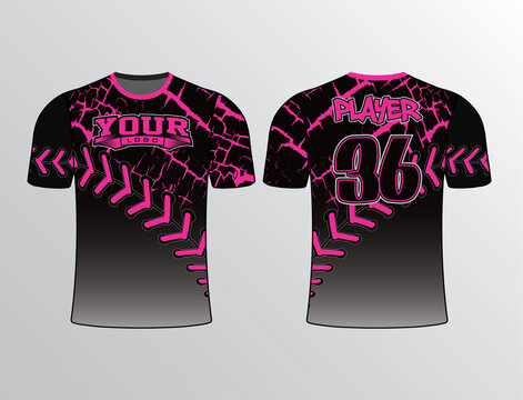 Softball big stitch marks filled with black and hot pink and top filled with the crack pattern perfect for all sports team gear