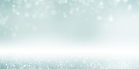 Fototapeta premium white snow blur abstract background. Bokeh Christmas blurred beautiful shiny Christmas lights