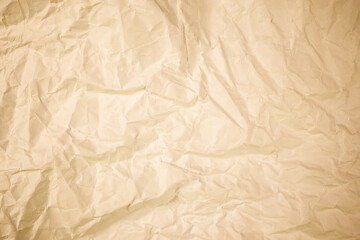 Vintage old crumpled paper texture background. crush paper so that it becomes creased and wrinkled.