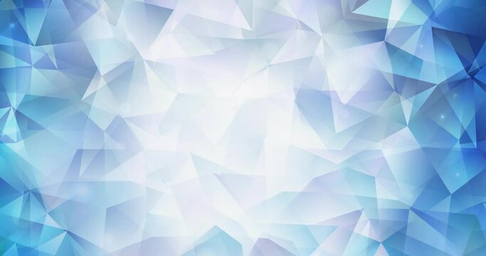 4K looping light blue polygonal video footage. Trendy vibrant holographic clip in halftone style. Clip for live wallpapers. 4096 x 2160, 30 fps. Codec Photo JPEG.