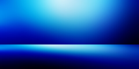Blue empty room studio gradient used for background and display your product