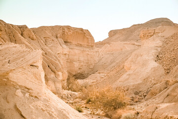 Fototapeta premium sandy hills in the desert of Israel, Red Canyon near the city of Eilat.