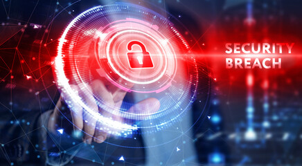 Cyber security data protection business technology privacy concept. Security breach