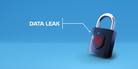 Cyber security data protection business technology privacy concept. Data leak