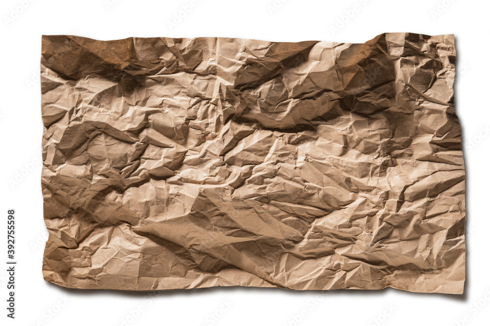 Poster old brown rumpled paper texture background sheet of paper ,paper textures are perfect for your creat