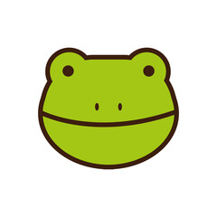 cute little toad kawaii animal line and fill style