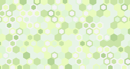 Abstract hexagonal green pattern design artwork template background. illustration vector eps10