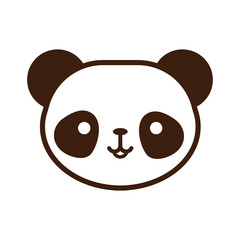 cute little bear panda kawaii animal line style © Gstudio