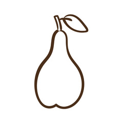 fresh pear line style icon