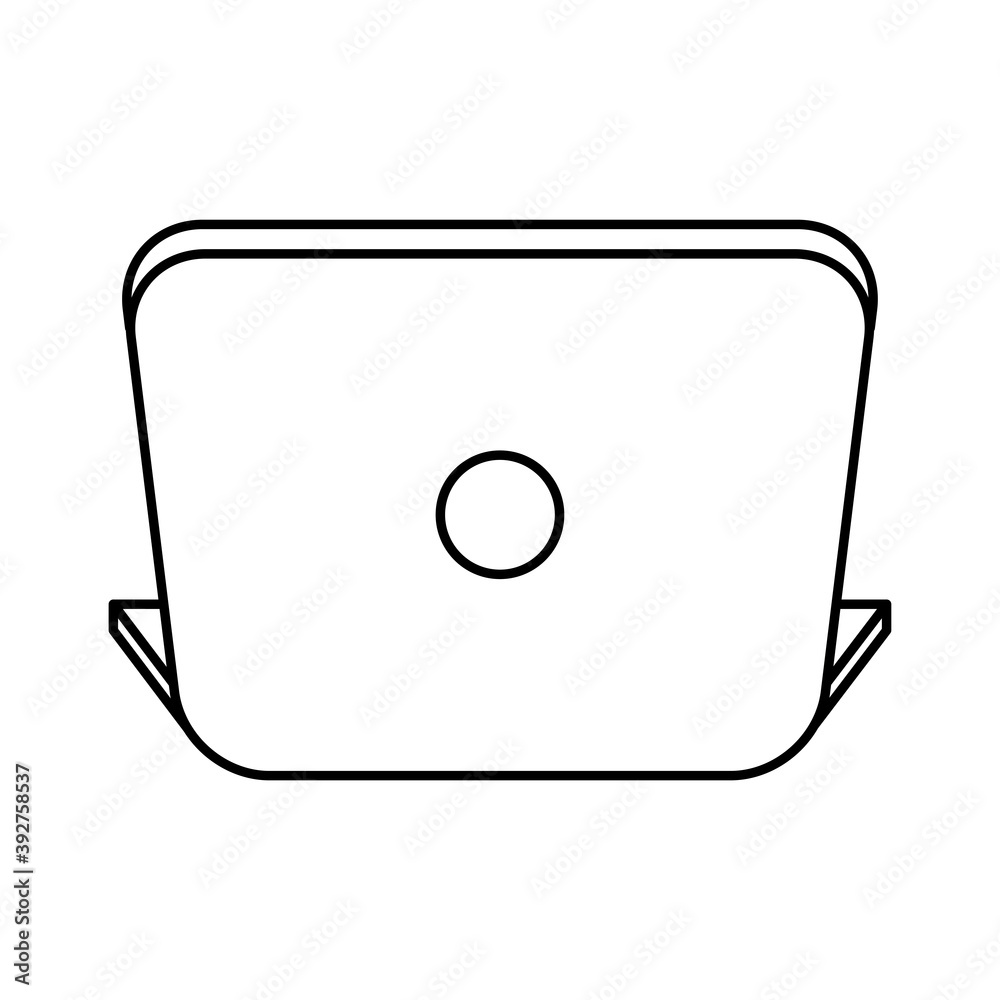 Sticker laptop computer portable device back line style