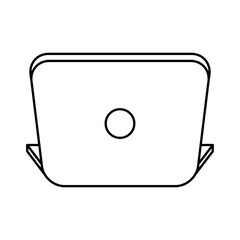 laptop computer portable device back line style