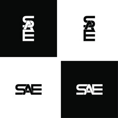 sae letter original monogram logo design
