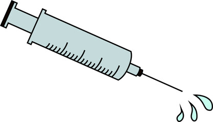 Cute medical syringe to infuse