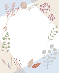 Fototapeta premium 秋 葉 自然 フレーム モダン 色付き