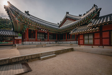 Naklejka premium Hwaseong Fortress Springtime