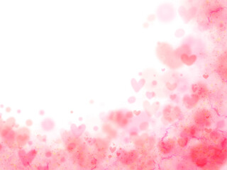 ふわふわ可愛いハートの見出しに使える背景