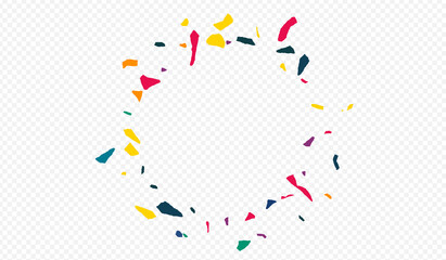 Color Smear Celebration Transparent Background. 