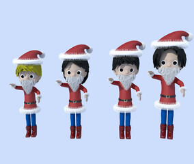 クリスマス・サンタクロースと子供たち