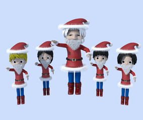 クリスマス・サンタクロースと子供たち