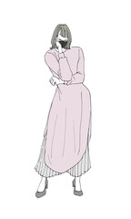 ファッションイラスト_マスク