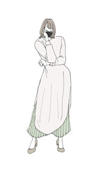 ファッションイラスト_マスク