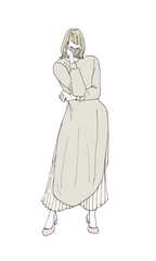 ファッションイラスト_マスク