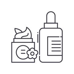 Skincare icon, linear isolated illustration, thin line vector, web design sign, outline concept symbol with editable stroke on white background.