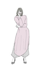 Fototapeta premium ファッションイラスト_マスク