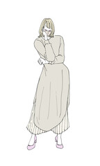 ファッションイラスト_マスク