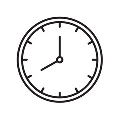 time watch clock line style icon