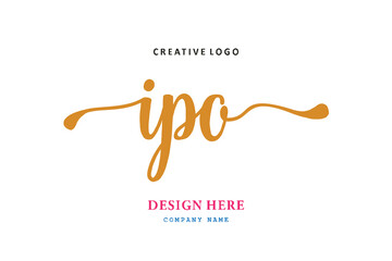 IPO lettering logo is simple, easy to understand and authoritative