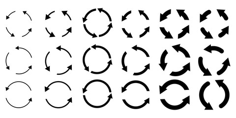 Circular arrows, great design for any purposes. Abstract button with circular arrows. Stock image. EPS 10.