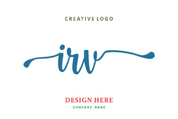 IRV lettering logo is simple, easy to understand and authoritative