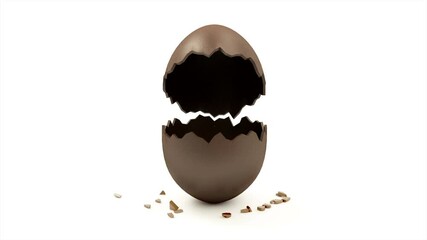 Empty Chocolate Egg Open. Happy Easter Concept. - Powered by Adobe