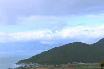 八幡山からの近江の風景