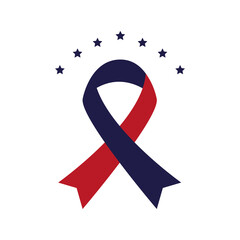 united states of america ribbon campaign with stars around