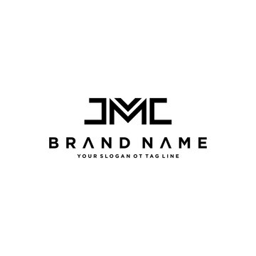 letter JMC logo design concept vector
