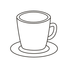 coffee cup drink line style icon