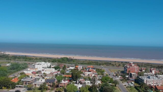 A road passing along the coastline beach