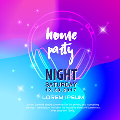 Music night party design poster invitation templates background vector