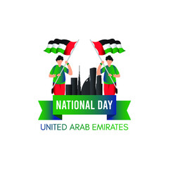 United Arab Emerites national day modern design template. Design for web banner or print.