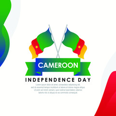 Cameroon independence day design template. 