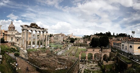 Fototapeta na wymiar view of the roman forum