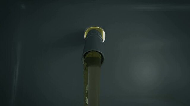 Refueling Gun insert on Gas Tank of Car and Pouring Gasoline