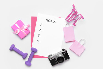 Empty to do list on white background