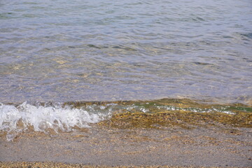 Fototapeta na wymiar The clear water of Lake Biwa