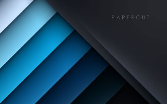 Black And Blue Overlap Layer Background